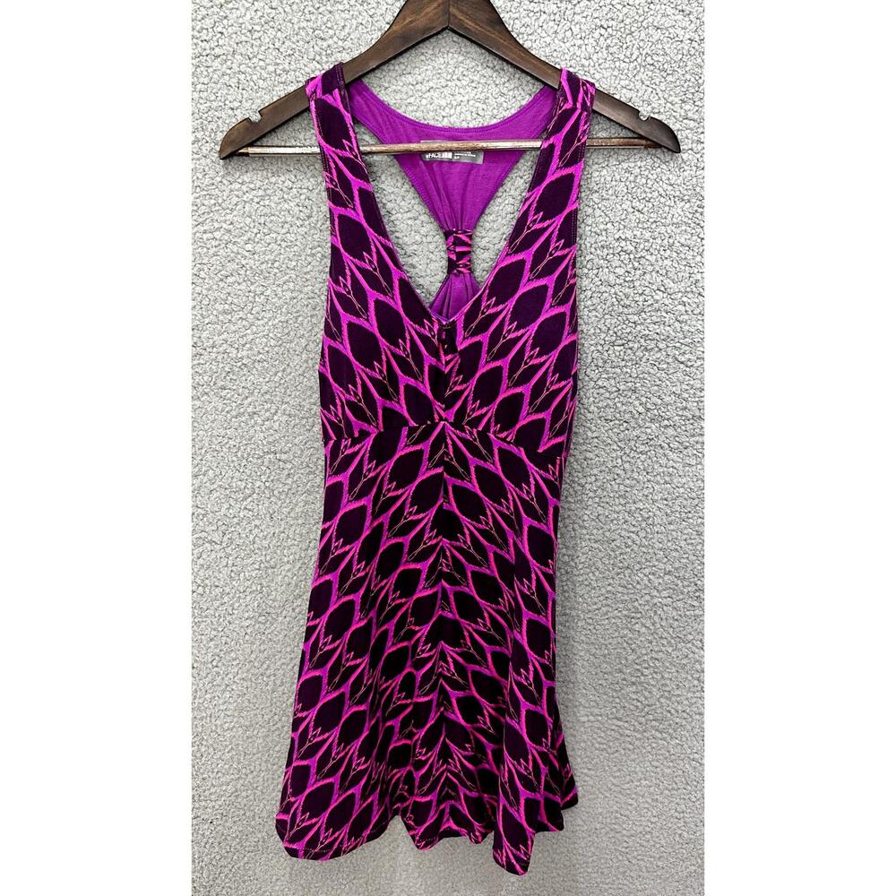 The North Face Racerback Mini Dress Womens Small Purple Ruched Athletic Tennis - Picture 1 of 6